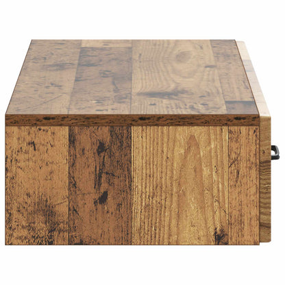 vidaXL Wall-Mounted Side Table Old Wood 87.5 x 34.5 x 17 cm