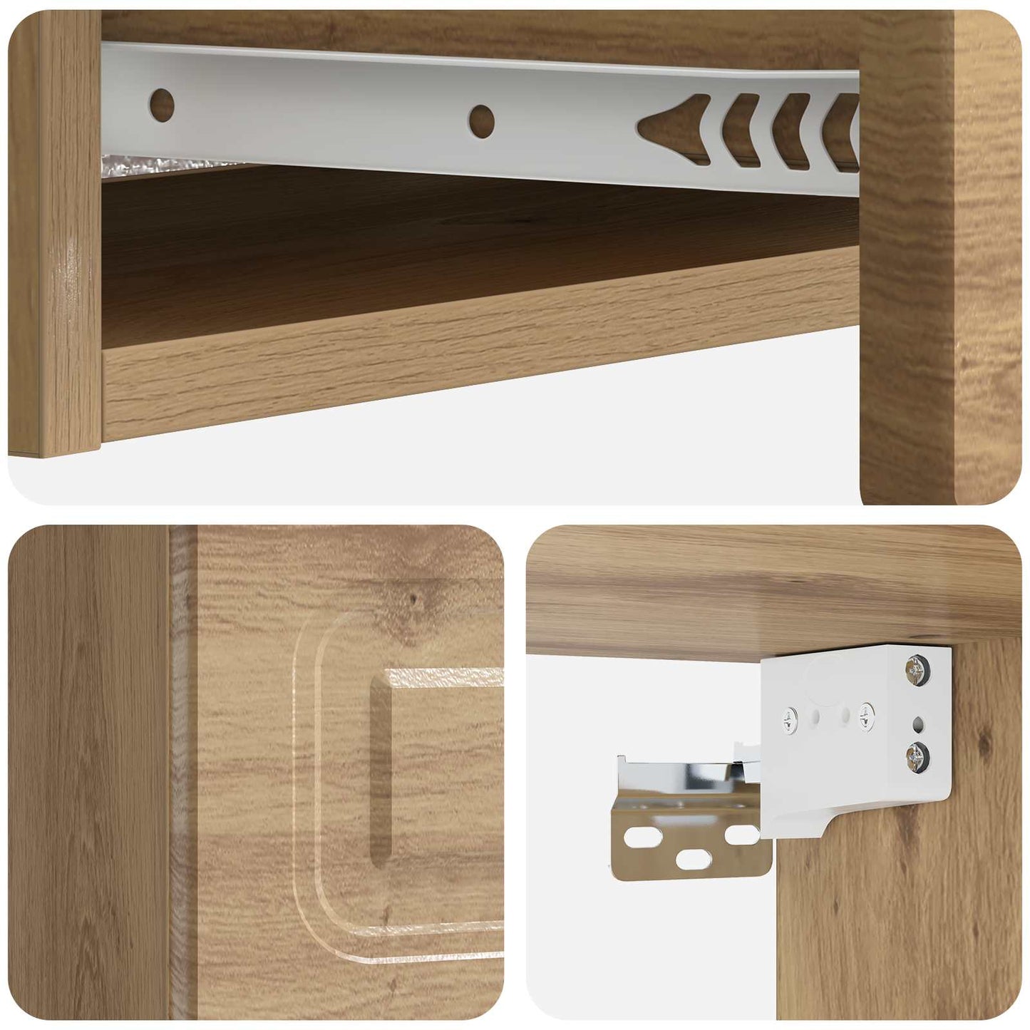 vidaXL Wall-Mounted Side Table 87.5 x 34.5 x 17 cm Engineered Wood