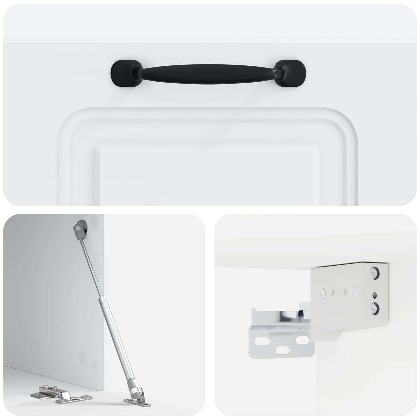 vidaXL Wall-Mounted TV Cabinet White 59.5 x 41 x 30 cm Engineered Wood