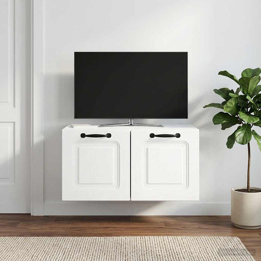 vidaXL Wall-Mounted TV Cabinet White 59.5 x 41 x 30 cm Engineered Wood