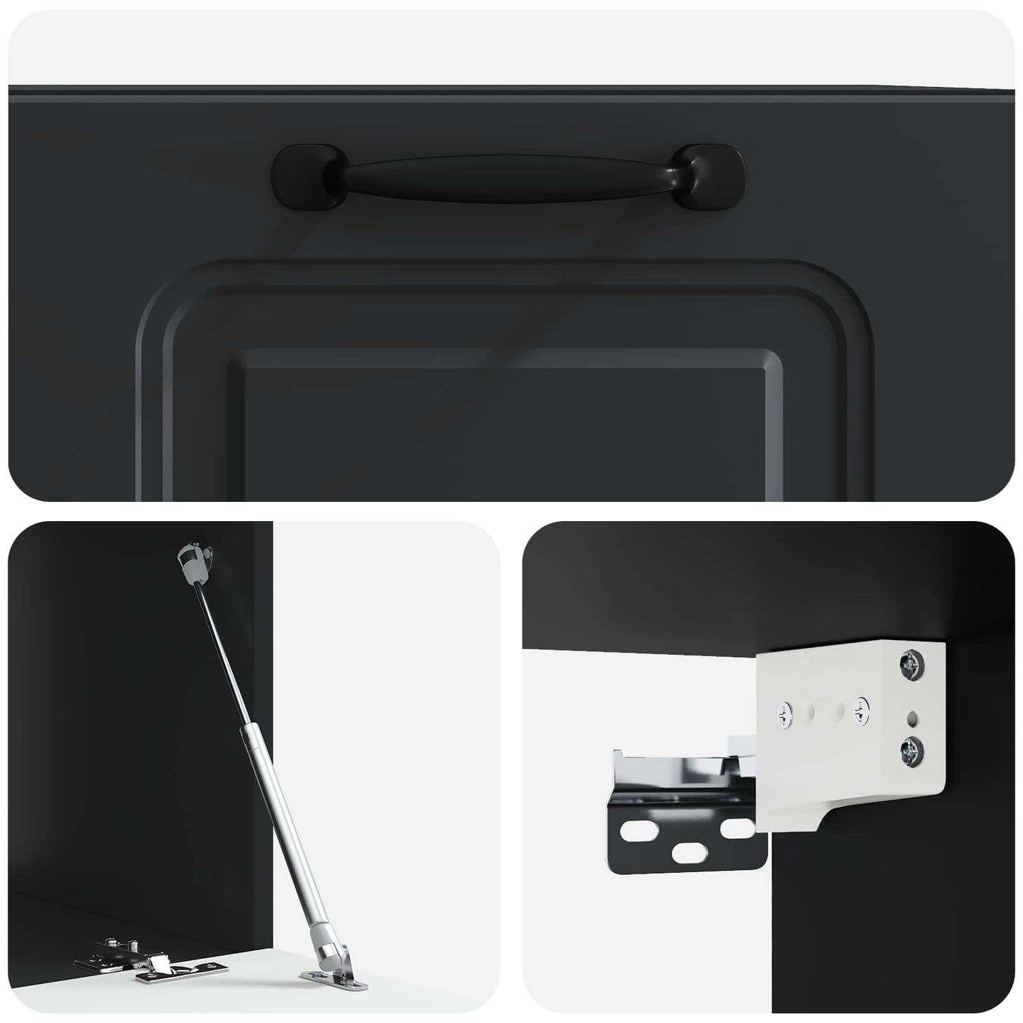 vidaXL Wall-Mounted TV Cabinet Black 59.5 x 41 x 30 cm Engineered Wood