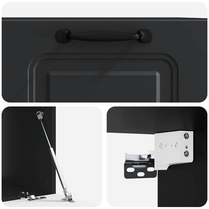 vidaXL Wall-Mounted TV Cabinet Black 59.5 x 41 x 30 cm Engineered Wood