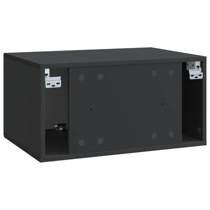 vidaXL Wall-Mounted TV Cabinet Black 59.5 x 41 x 30 cm Engineered Wood