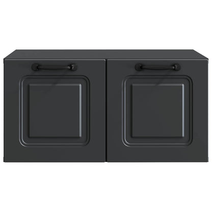 vidaXL Wall-Mounted TV Cabinet Black 59.5 x 41 x 30 cm Engineered Wood