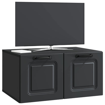 vidaXL Wall-Mounted TV Cabinet Black 59.5 x 41 x 30 cm Engineered Wood