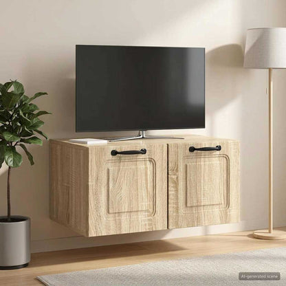 vidaXL Wall-Mounted TV Cabinet Sonoma Oak 59.5 x 41 x 30 cm