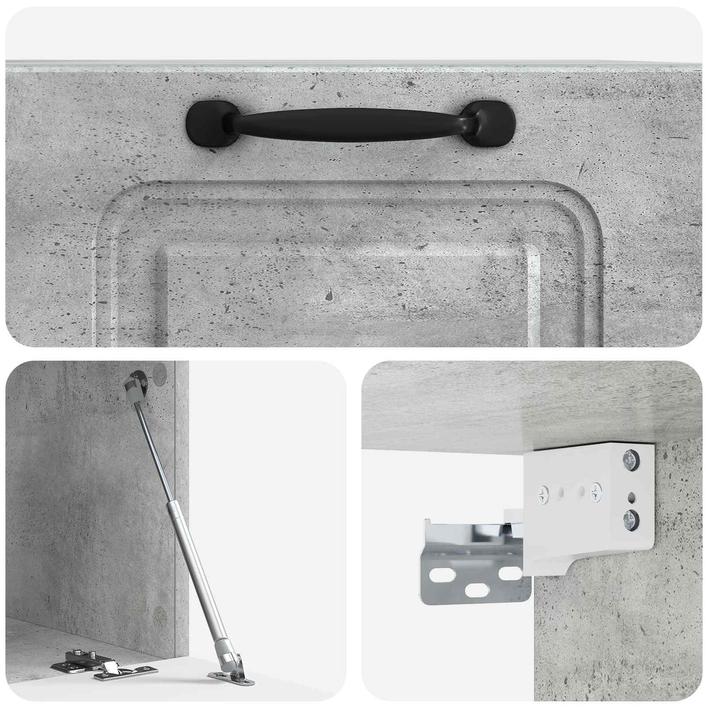 vidaXL Wall-Mounted TV Cabinet Concrete Grey 59.5 x 41 x 30 cm