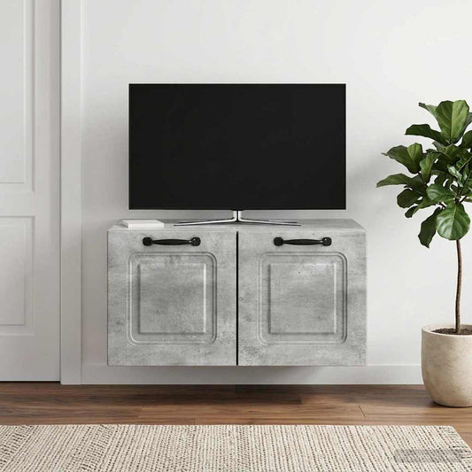 vidaXL Wall-Mounted TV Cabinet Concrete Grey 59.5 x 41 x 30 cm