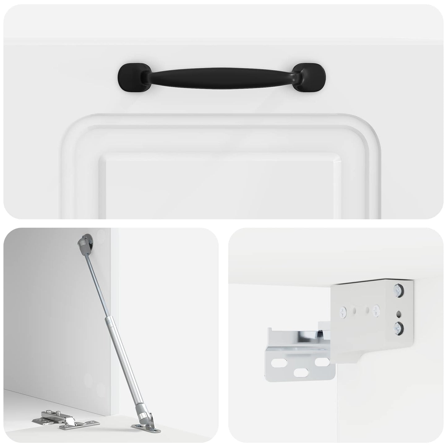 vidaXL Wall-Mounted TV Cabinet High Gloss White 59.5 x 41 x 30 cm