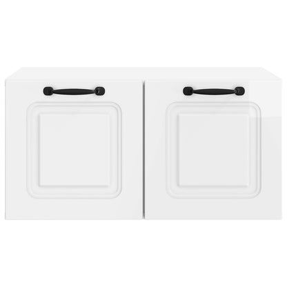 vidaXL Wall-Mounted TV Cabinet High Gloss White 59.5 x 41 x 30 cm