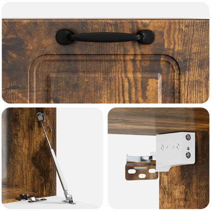 vidaXL Wall-Mounted TV Cabinet Smoked Oak 59.5 x 41 x 30 cm