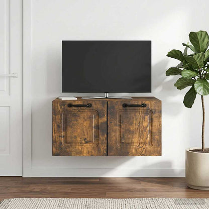 vidaXL Wall-Mounted TV Cabinet Smoked Oak 59.5 x 41 x 30 cm