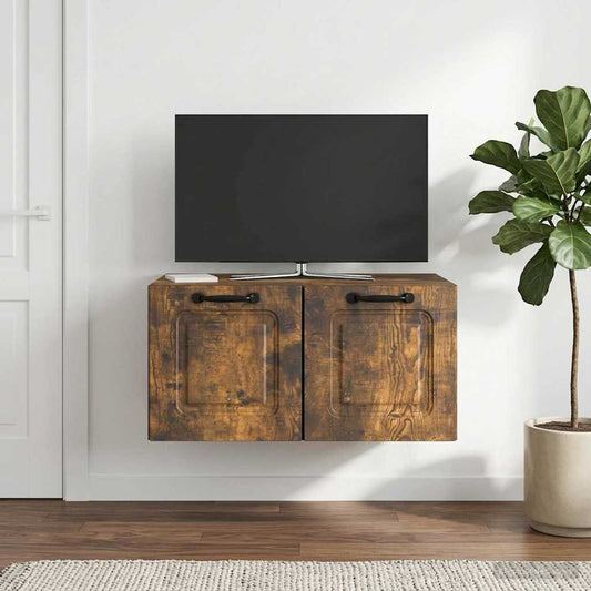 vidaXL Wall-Mounted TV Cabinet Smoked Oak 59.5 x 41 x 30 cm