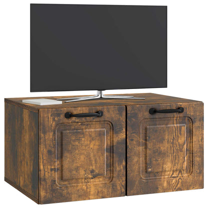 vidaXL Wall-Mounted TV Cabinet Smoked Oak 59.5 x 41 x 30 cm