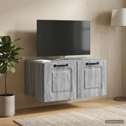 vidaXL Wall-Mounted TV Cabinet Grey Sonoma 59.5 x 41 x 30 cm