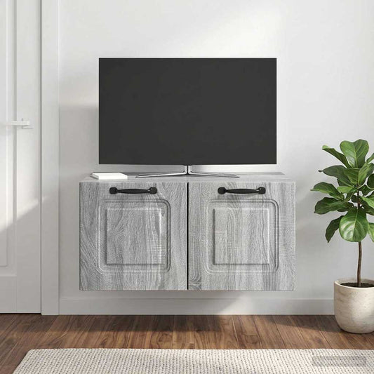 vidaXL Wall-Mounted TV Cabinet Grey Sonoma 59.5 x 41 x 30 cm