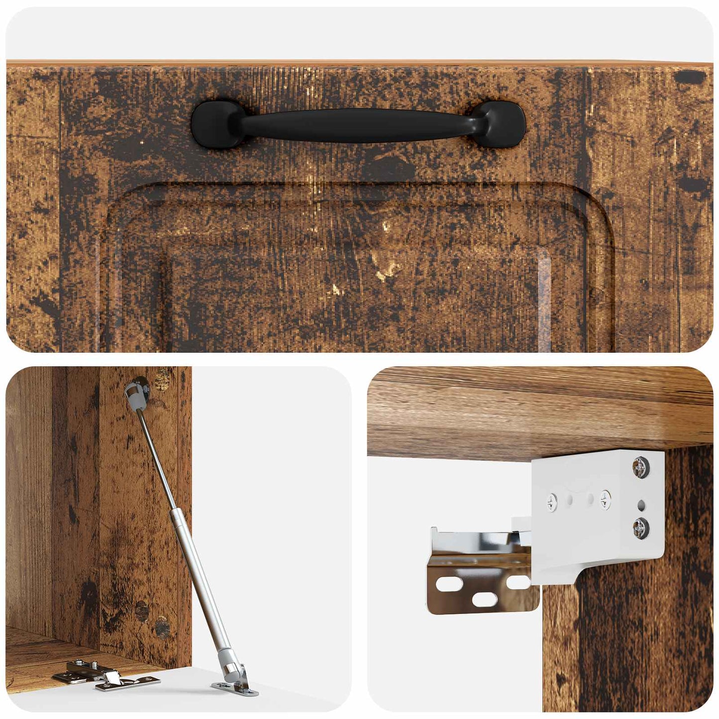vidaXL Wall-Mounted TV Cabinet Wall-mounted Old Wood 59.5 x 41 x 30 cm