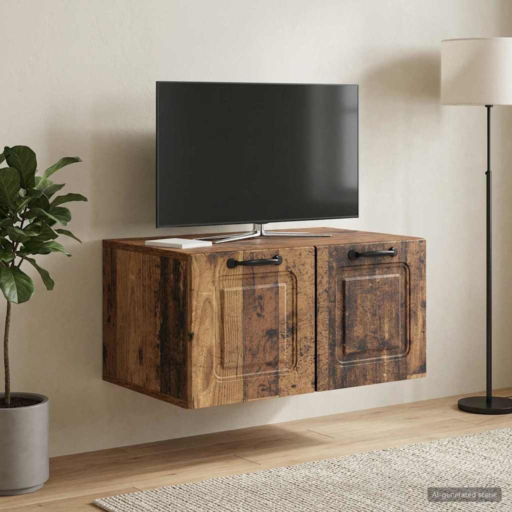 vidaXL Wall-Mounted TV Cabinet Wall-mounted Old Wood 59.5 x 41 x 30 cm