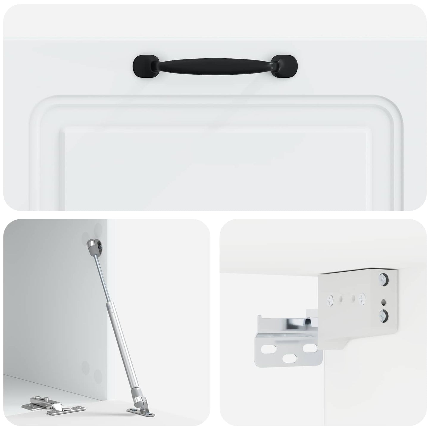 vidaXL Wall-Mounted TV Cabinet White 78.5 x 41 x 30 cm Engineered Wood