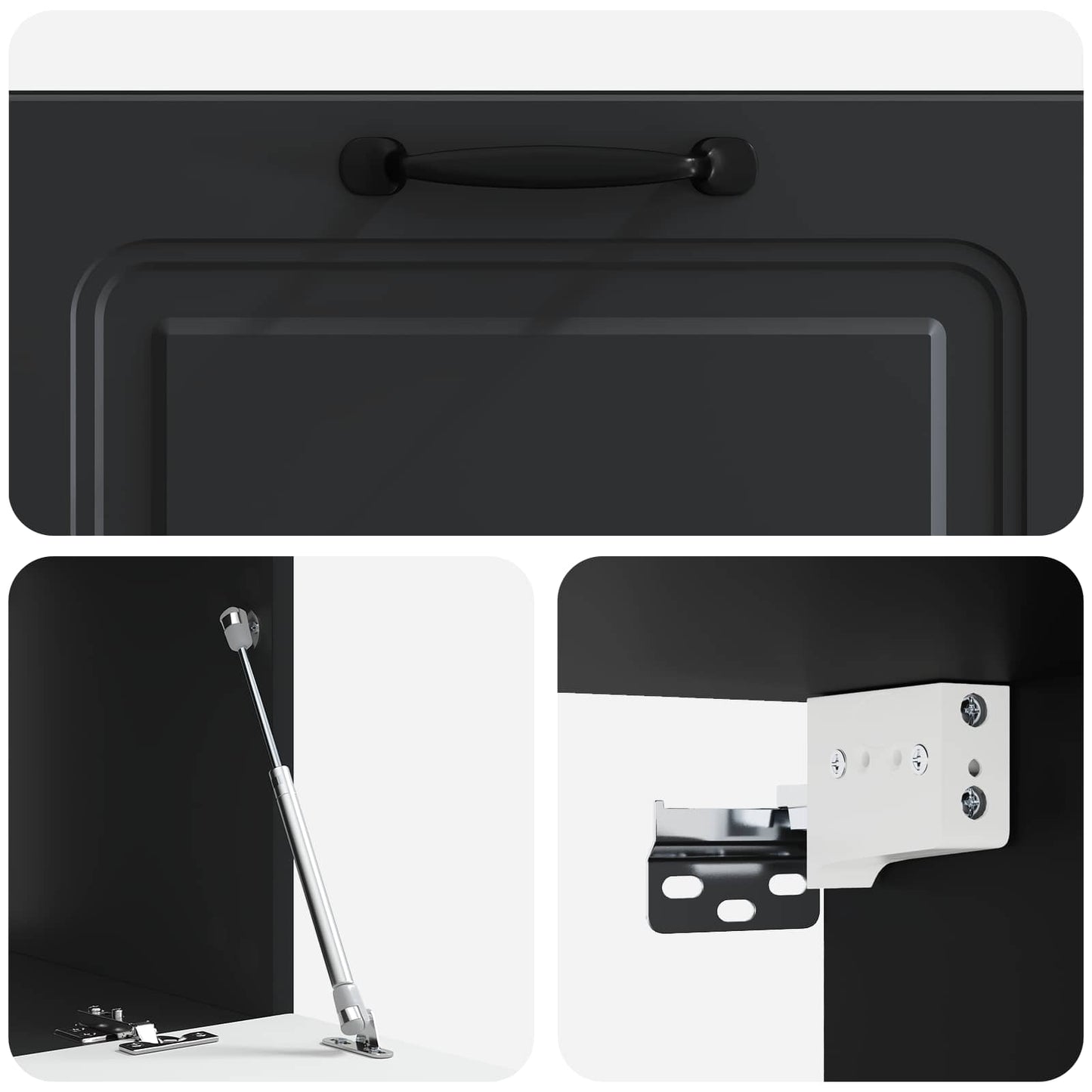 vidaXL Wall-Mounted TV Cabinet Black 78.5 x 41 x 30 cm Engineered Wood