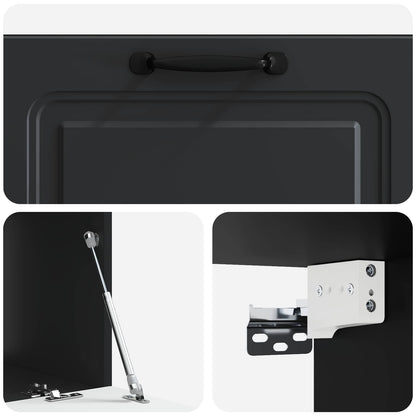 vidaXL Wall-Mounted TV Cabinet Black 78.5 x 41 x 30 cm Engineered Wood