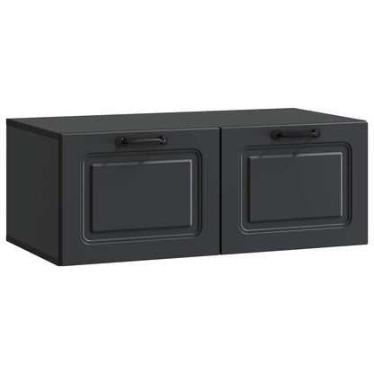 vidaXL Wall-Mounted TV Cabinet Black 78.5 x 41 x 30 cm Engineered Wood