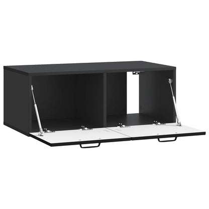 vidaXL Wall-Mounted TV Cabinet Black 78.5 x 41 x 30 cm Engineered Wood