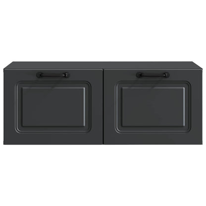 vidaXL Wall-Mounted TV Cabinet Black 78.5 x 41 x 30 cm Engineered Wood