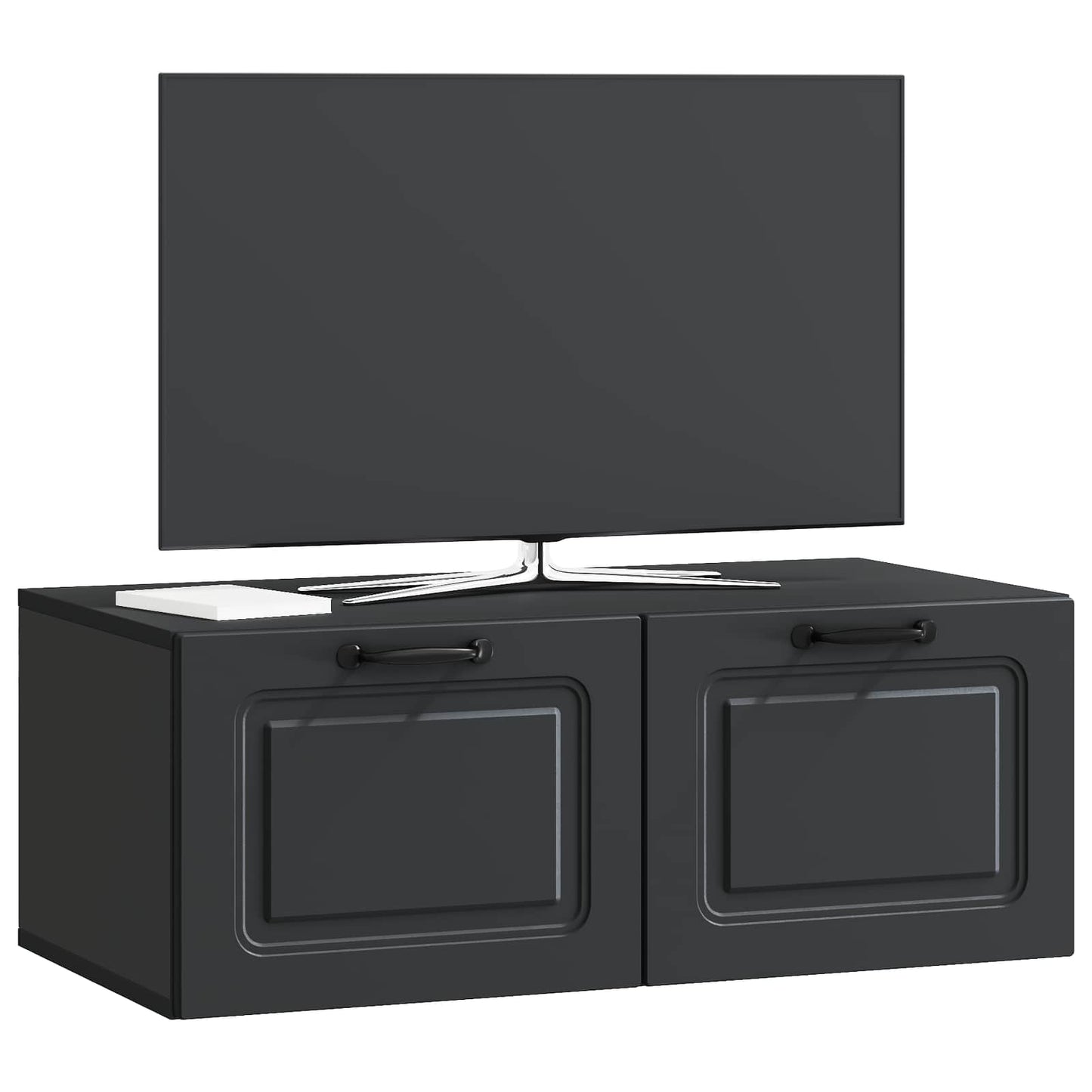 vidaXL Wall-Mounted TV Cabinet Black 78.5 x 41 x 30 cm Engineered Wood