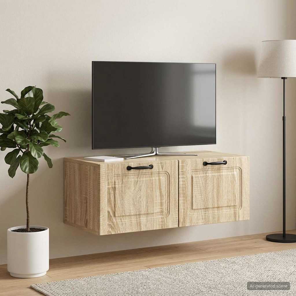 vidaXL Wall-Mounted TV Cabinet Sonoma Oak 78.5 x 41 x 30 cm