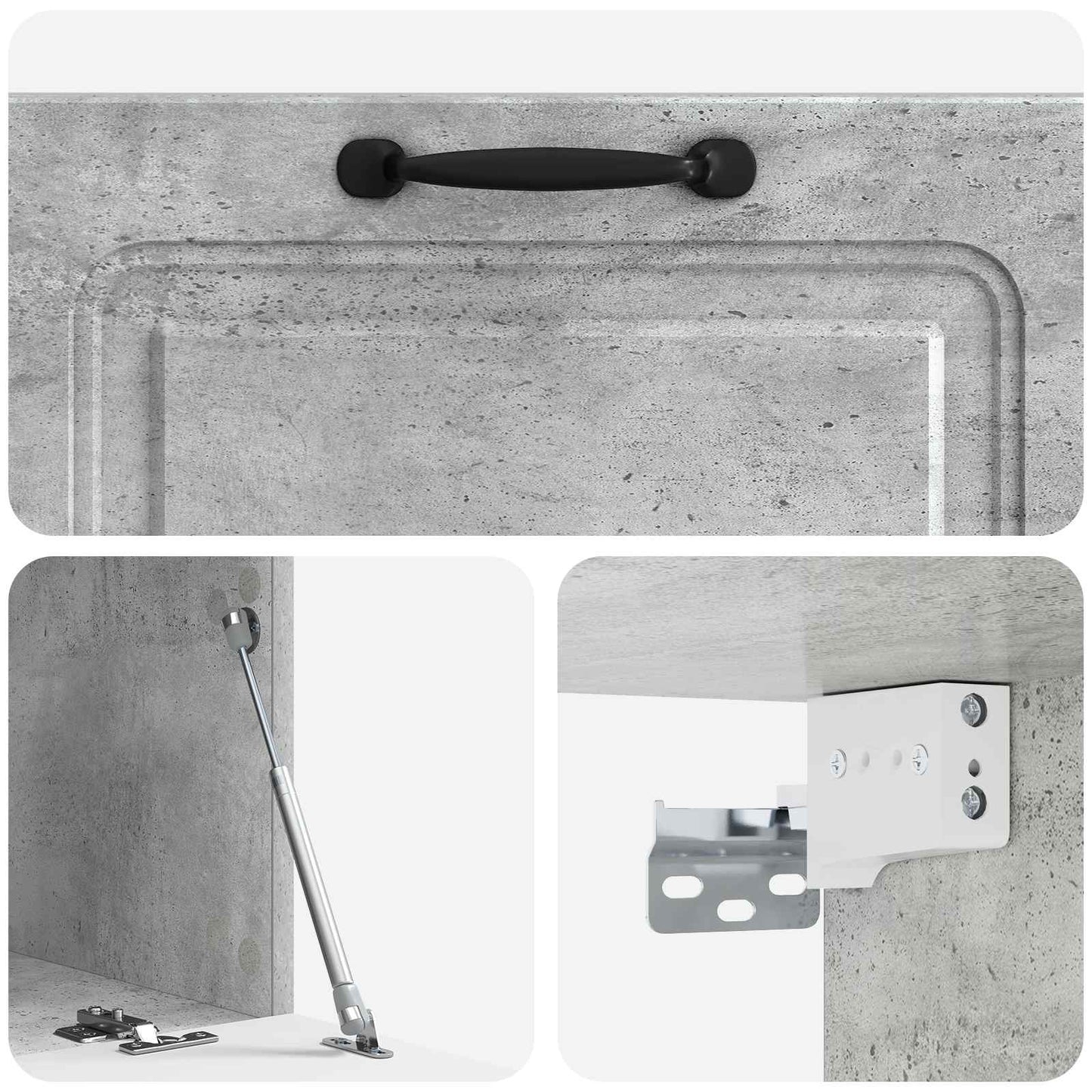 vidaXL Wall-Mounted TV Cabinet Concrete Grey 78.5 x 41 x 30 cm