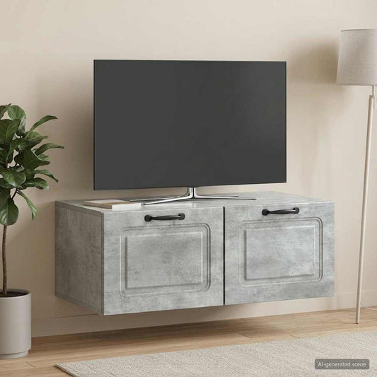 vidaXL Wall-Mounted TV Cabinet Concrete Grey 78.5 x 41 x 30 cm