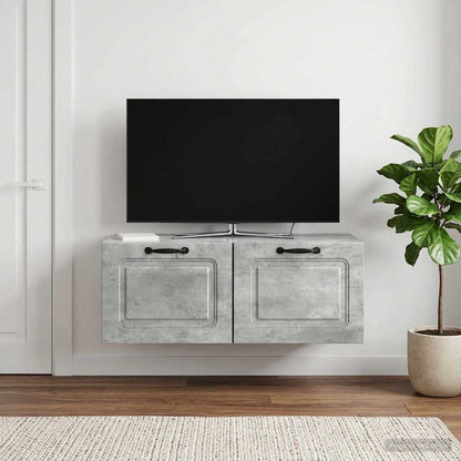 vidaXL Wall-Mounted TV Cabinet Concrete Grey 78.5 x 41 x 30 cm