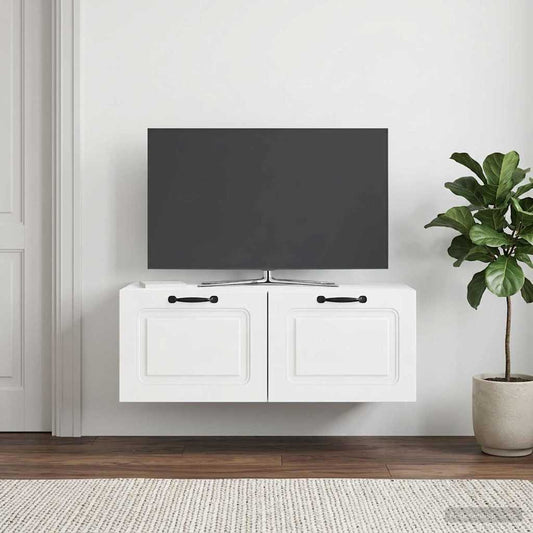 vidaXL Wall-Mounted TV Cabinet High Gloss White 78.5 x 41 x 30 cm