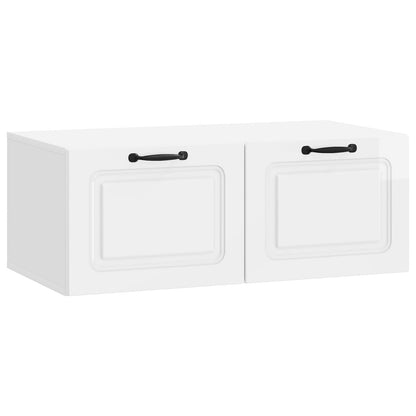 vidaXL Wall-Mounted TV Cabinet High Gloss White 78.5 x 41 x 30 cm