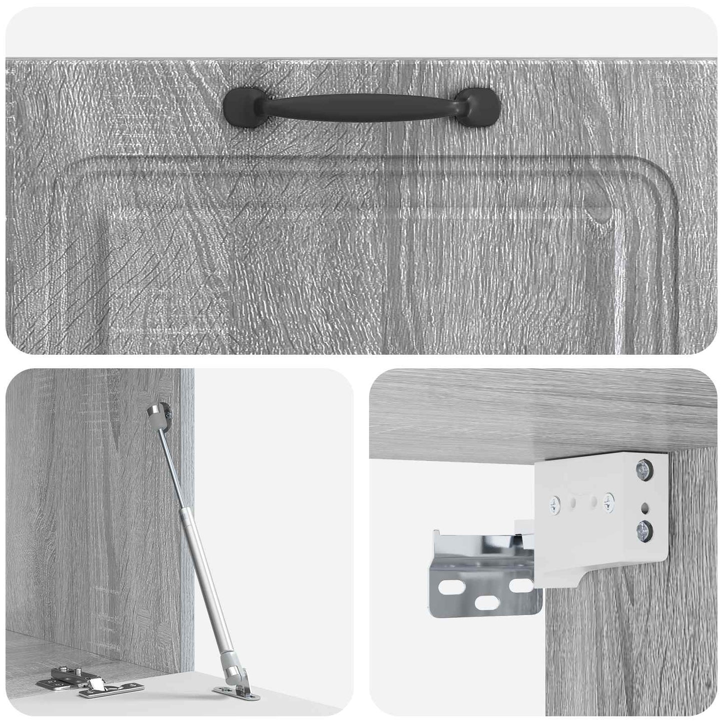 vidaXL Wall-Mounted TV Cabinet Grey Sonoma 78.5 x 41 x 30 cm