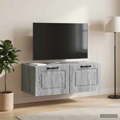 vidaXL Wall-Mounted TV Cabinet Grey Sonoma 78.5 x 41 x 30 cm