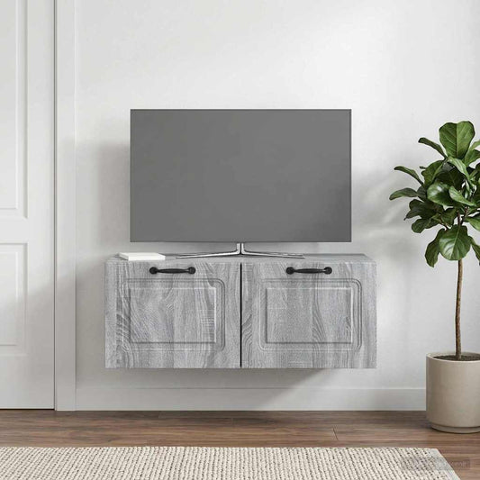 vidaXL Wall-Mounted TV Cabinet Grey Sonoma 78.5 x 41 x 30 cm