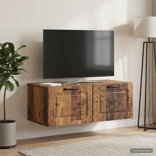 vidaXL Wall-Mounted TV Cabinet Wall-mounted Old Wood 78.5 x 41 x 30 cm