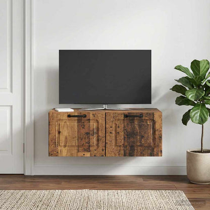 vidaXL Wall-Mounted TV Cabinet Wall-mounted Old Wood 78.5 x 41 x 30 cm