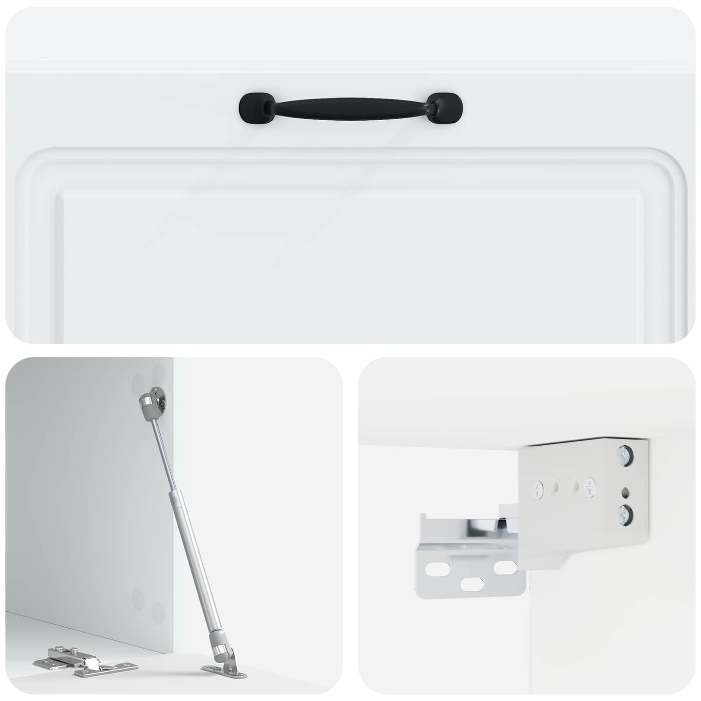 vidaXL Wall-Mounted TV Cabinet White 98 x 41 x 30 cm Engineered Wood