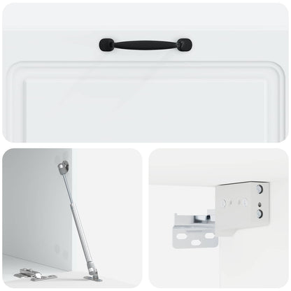 vidaXL Wall-Mounted TV Cabinet White 98 x 41 x 30 cm Engineered Wood