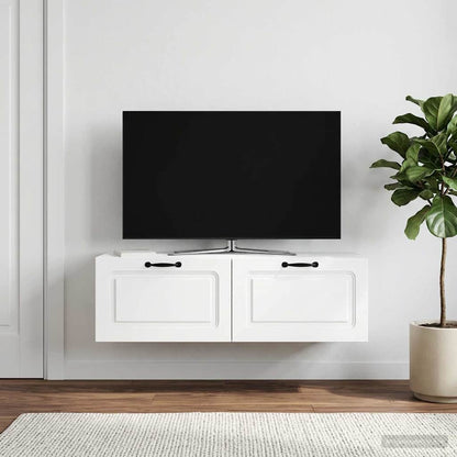 vidaXL Wall-Mounted TV Cabinet White 98 x 41 x 30 cm Engineered Wood