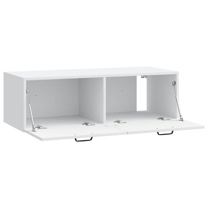 vidaXL Wall-Mounted TV Cabinet White 98 x 41 x 30 cm Engineered Wood