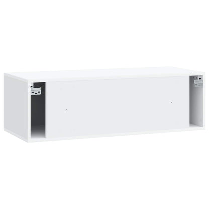 vidaXL Wall-Mounted TV Cabinet White 98 x 41 x 30 cm Engineered Wood