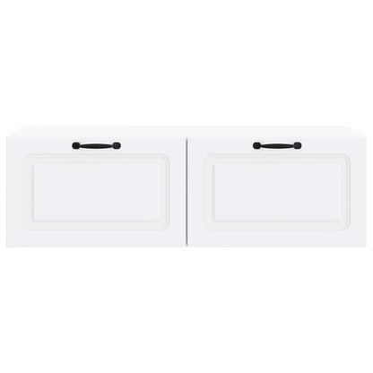 vidaXL Wall-Mounted TV Cabinet White 98 x 41 x 30 cm Engineered Wood