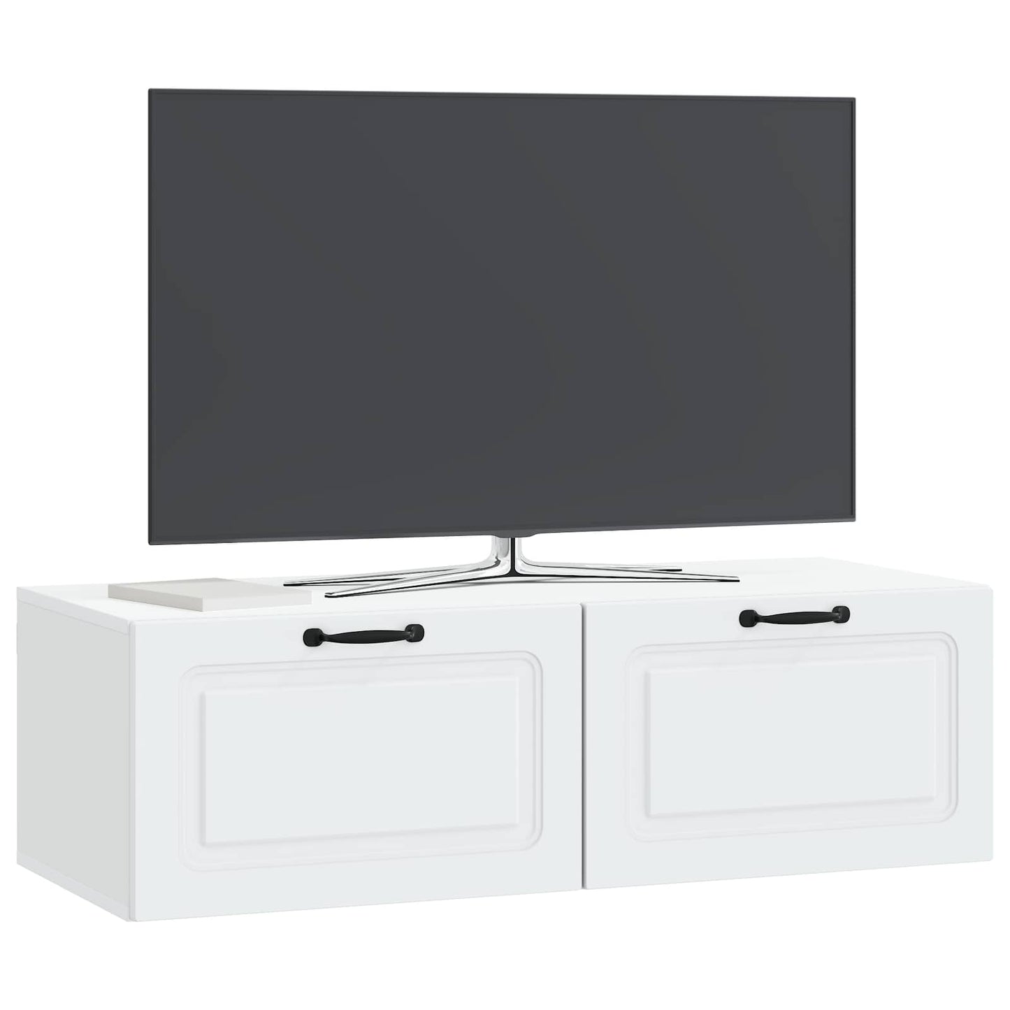 vidaXL Wall-Mounted TV Cabinet White 98 x 41 x 30 cm Engineered Wood