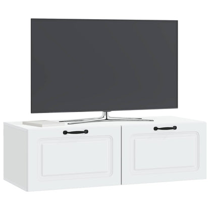 vidaXL Wall-Mounted TV Cabinet White 98 x 41 x 30 cm Engineered Wood