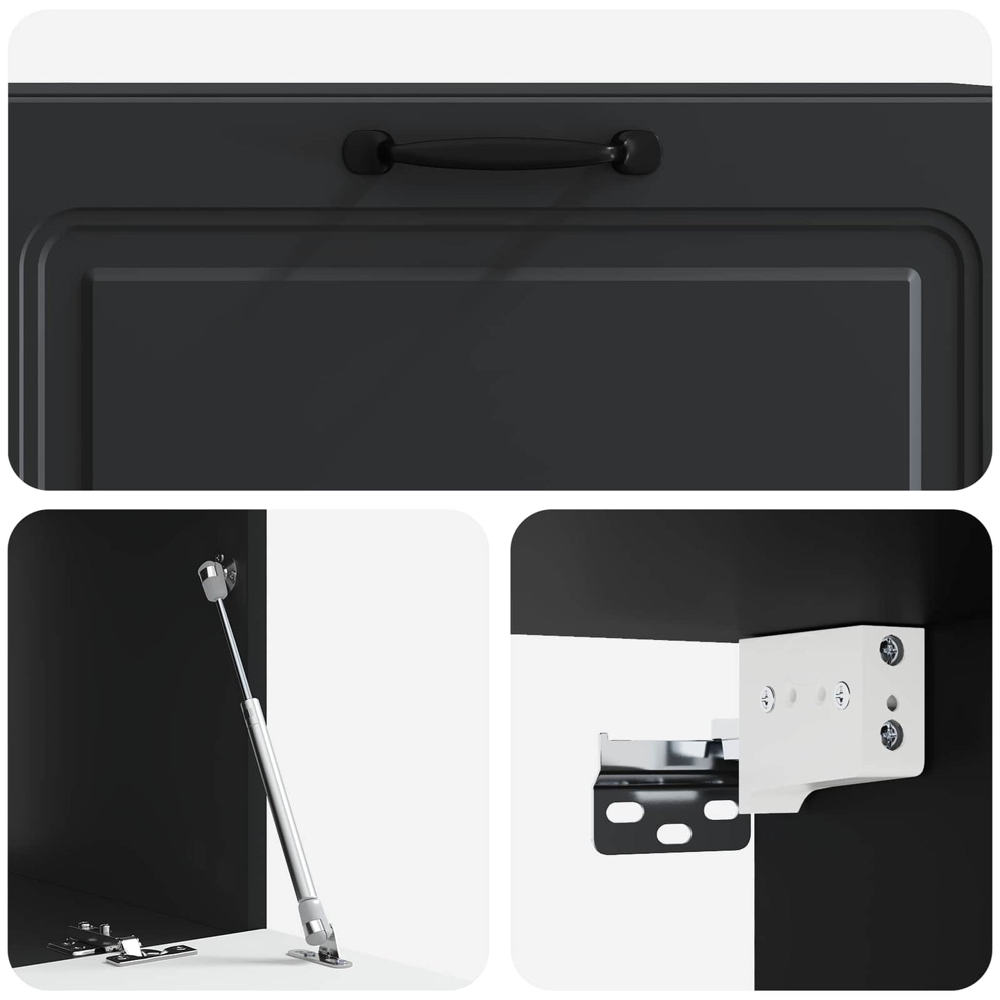 vidaXL Wall-Mounted TV Cabinet Black 98 x 41 x 30 cm Engineered Wood