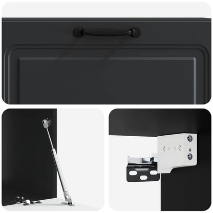 vidaXL Wall-Mounted TV Cabinet Black 98 x 41 x 30 cm Engineered Wood